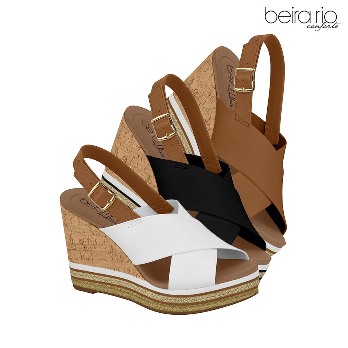 sandalia salto grosso anabela