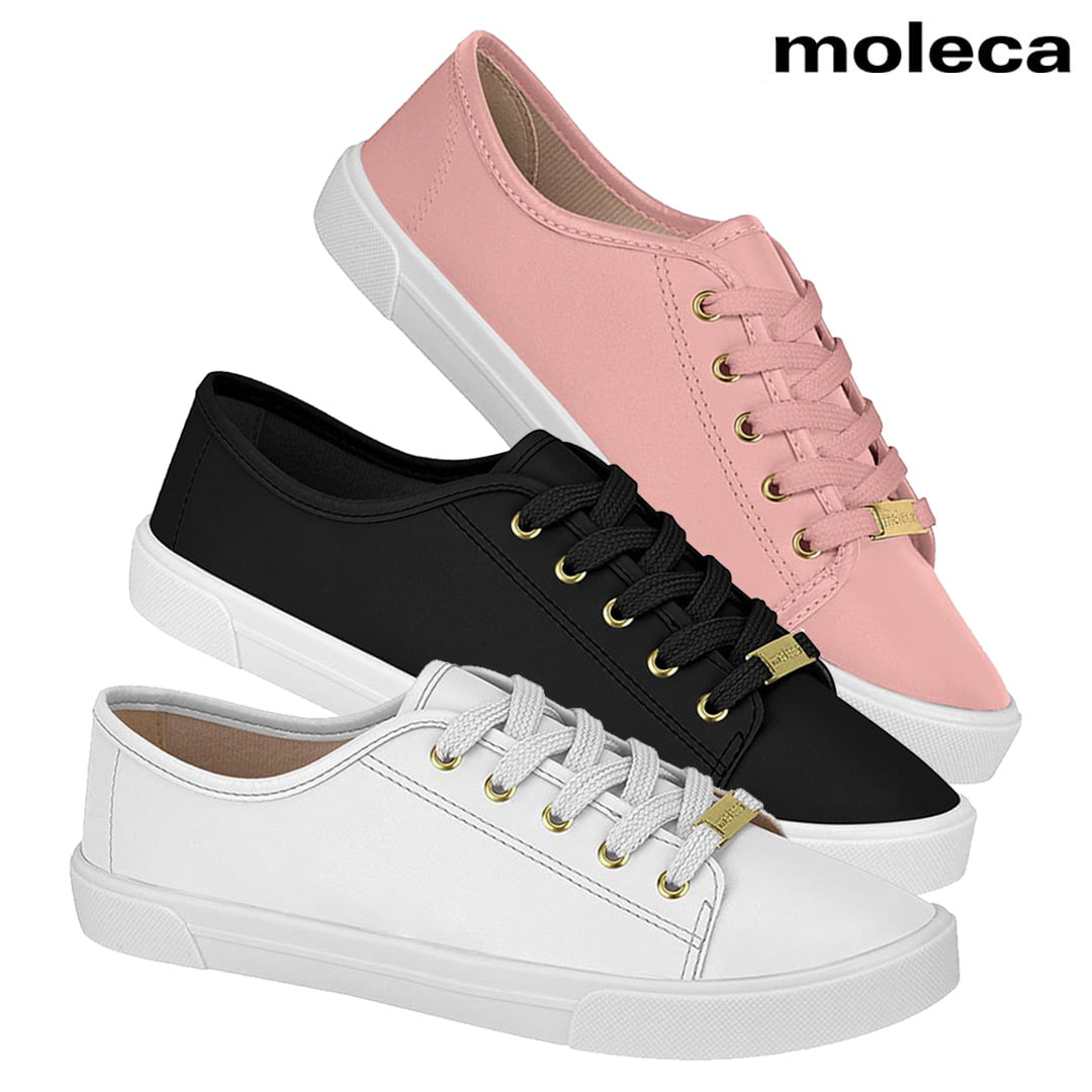 Tenis Moleca Confortavel Casual Feminino Básico Liso Original Sapatenis Plataforma  Confortavel Flatform com Cadarço - 5296.210 - Banana Shock Calçados