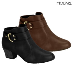 bota feminina cano curto salto baixo modare